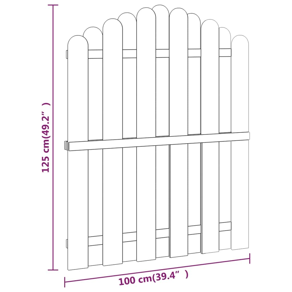 Portail de Jardin Bois de pin imprégné 100x125 cm,Portillons-45328