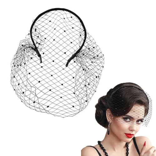LAKJUOZ Fascinators Pour Femmes Fille Chapeau Bibi Style Années 1920, Chapeaux Fascinator De Mariage Pour Femmes Dames, Maille Bandeau Pour Tea Party Mariage...