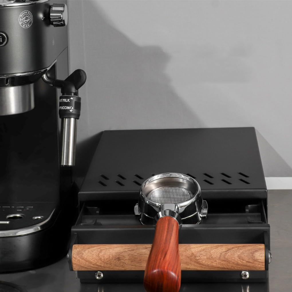Kaffeezubehör Organizer, leicht zu reinigen, Starke Tragfähigkeit, Anti Rutsch Pad, Metall Kaffeezubehör Boxen