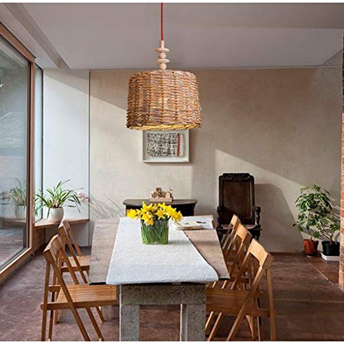 Lampada a sospensione Lampada a sospensione Asia sud-orientale Rattan rurale Negozio di abbigliamento in legno Zhubian Lampade ristorante Sala da tè s.