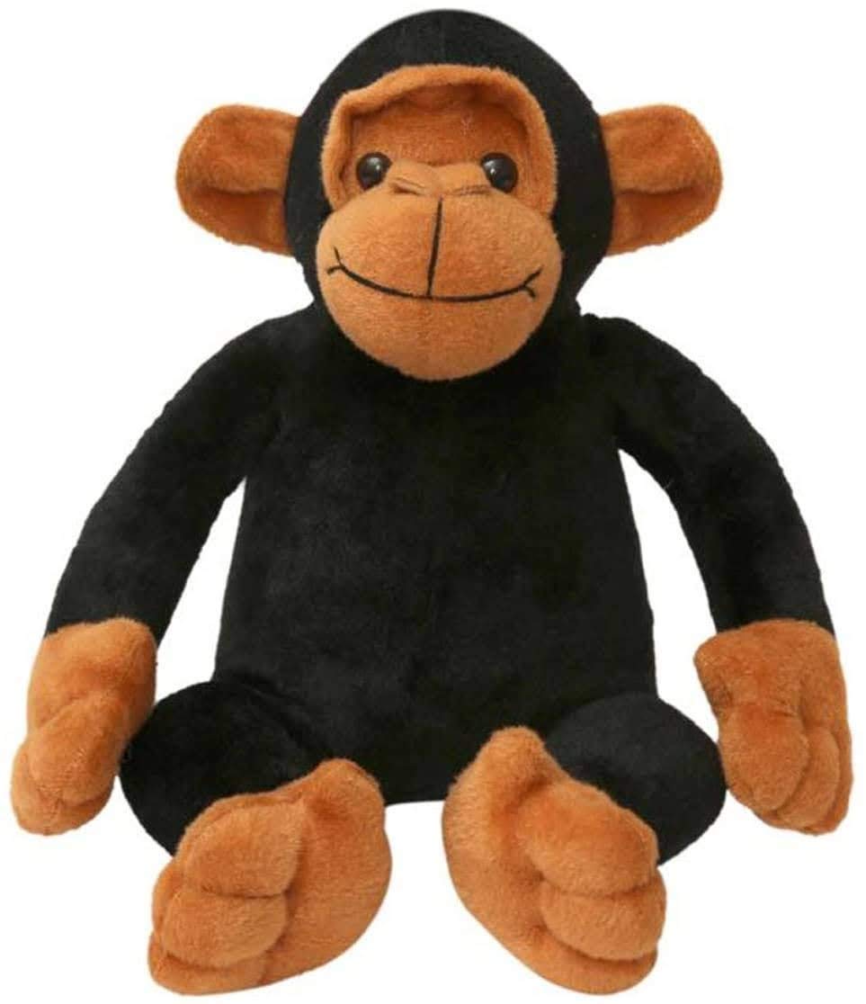 FUN ZOO Soft Plush Stuffed Cute Gorilla Black Brown Soft Toy for Kids Boys Girls Return Gift Decorative Item Size 40 cm