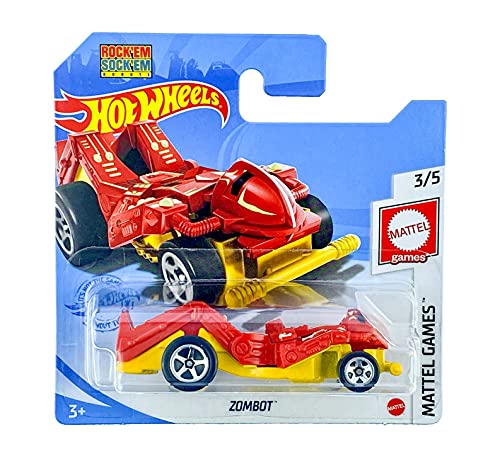 Hot Wheels Zombot (rojo/amarillo) 3/5 Mattel Games 2021 - 46/250 (tarjeta corta) GRY69