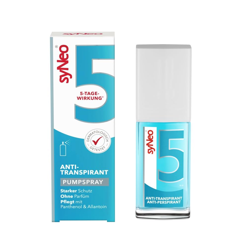 syNeo 5 Antitranspirant Deo Pumpspray – 5-Tage-Wirkung – gegen starkes Schwitzen, Schweiß & Geruch – für Body, Hände & Gesicht – dermatologisch getestet – für Damen & Herren – Made in Germany – 30 ml