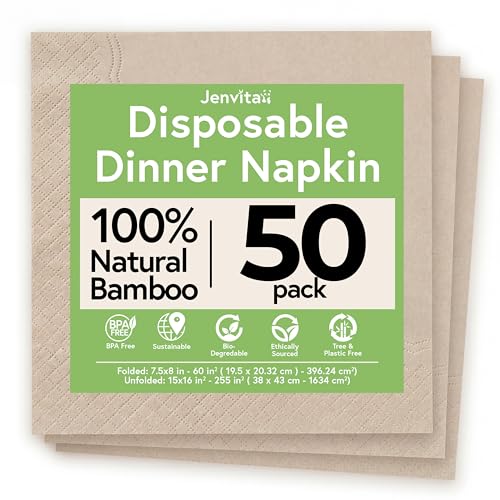 Everyday Bamboo Biodegradable Napkins (50-Pack)