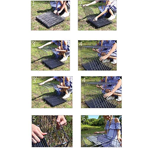 Image of RvPaws Siver Black Iron Cage /Crate /Kennel with Removable Tray for Dogs /Cats, /Rabbit 36 inch (3 Feet)