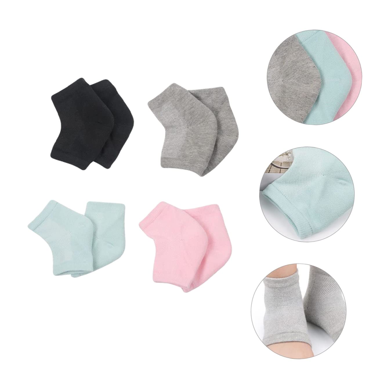 Didiseaon Moisturizing Gel Heel Sleeves Anti-Cracking Foot Socks Open Toe Foot Care Socks for Women Men