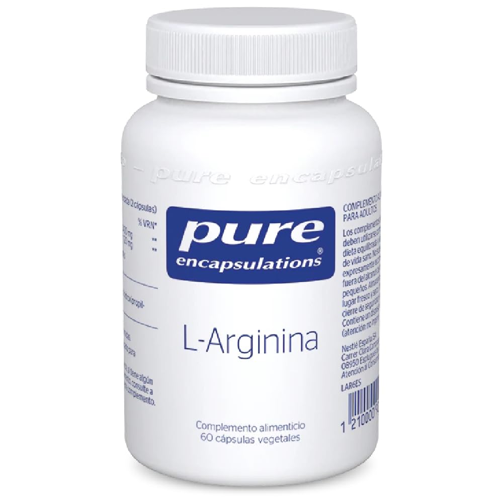 PURE ENCAPSULATIONS L-Arginina | Aporta Aminoácido para deportistas | 60 Cápsulas Vegetales