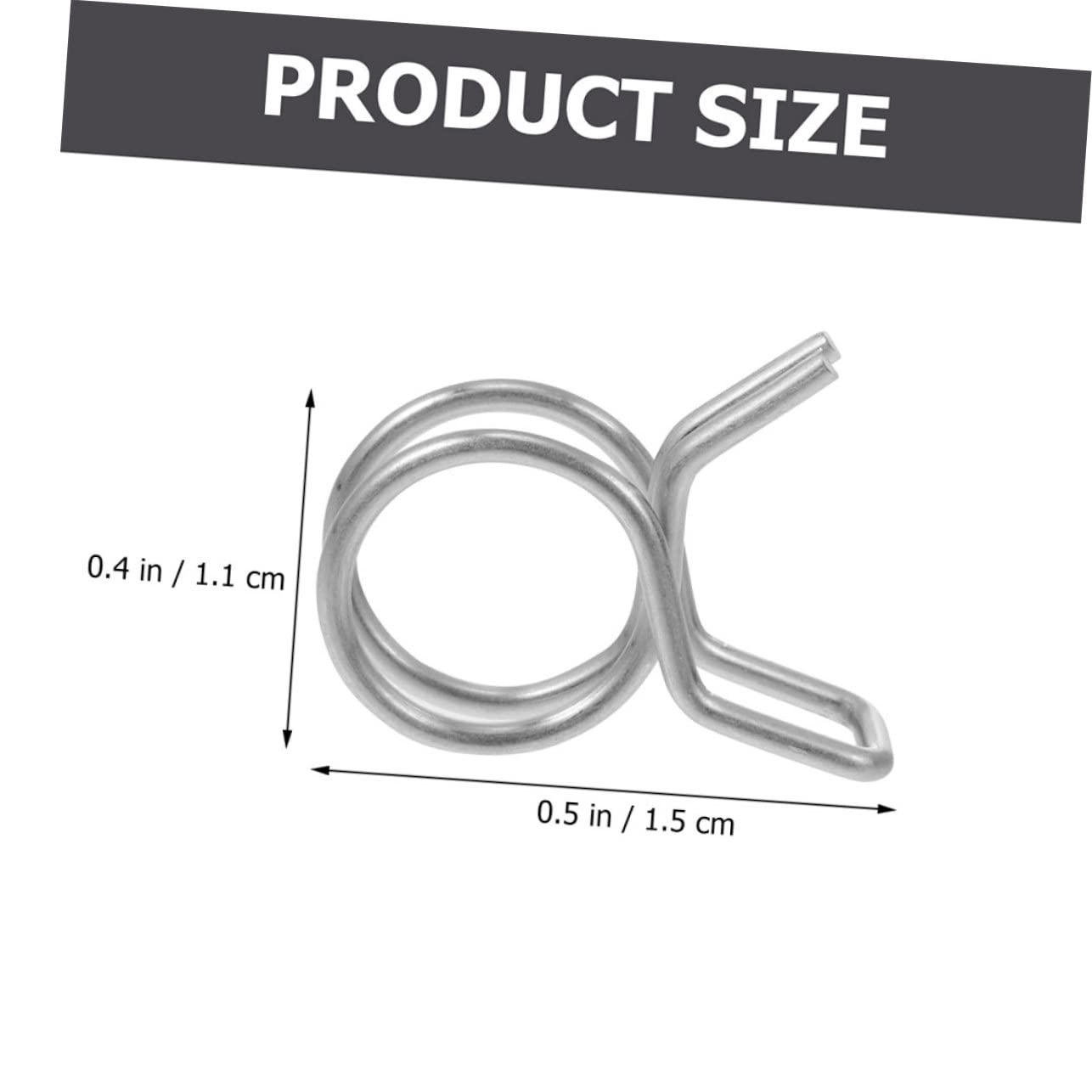 BELLIFFY 120pcs Double Hose Clamps Small Hose Clamp Fuel Line Clamp Spring Hose Clamp Spring Clip Black Hose Air Hose Water Clips Fuel Hose Line Clip Double Wire Hose Clamp Stainless Steel