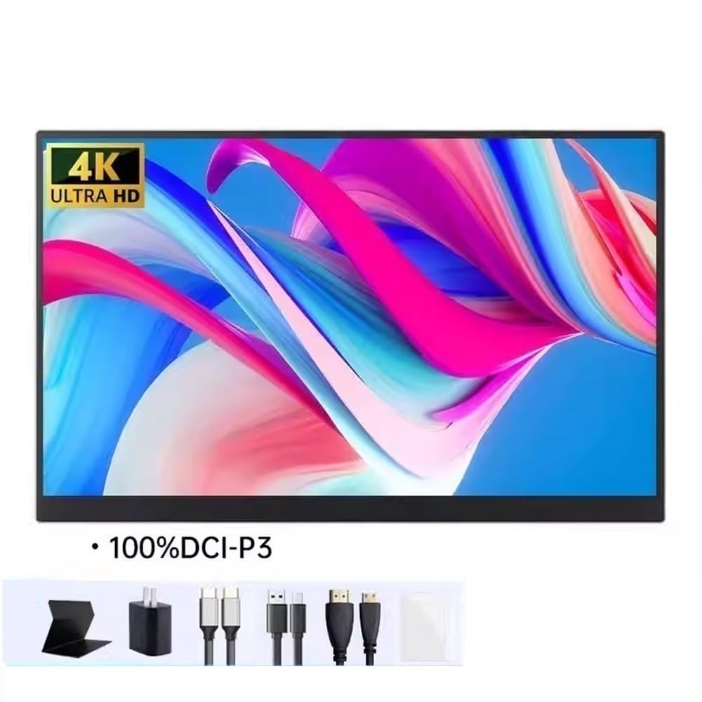 Monitor portatile da 15,6 pollici con risoluzione Full HD 4K, schermo esteso multifunzione 16:9 Monitor per Smart Working