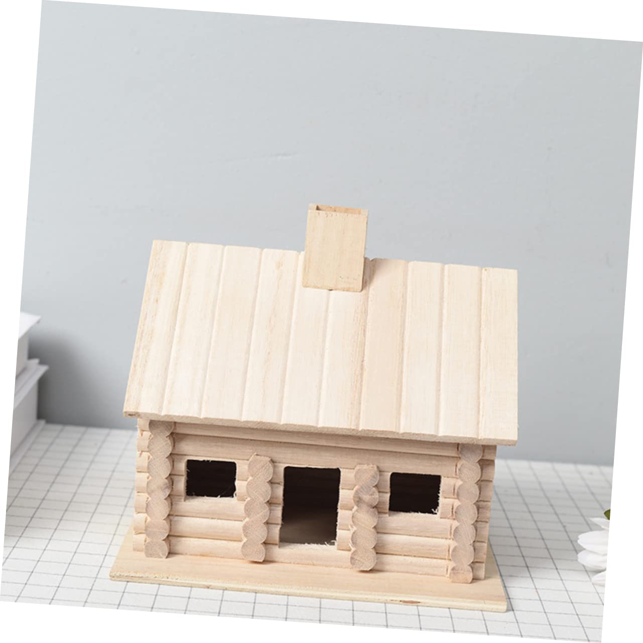 VANZACK Handmade Bird House for Outdoor Garden Wide Entrance Bird Nest for Birds Like Canary and Parrot Unfinished DIY Craft for Personalization and