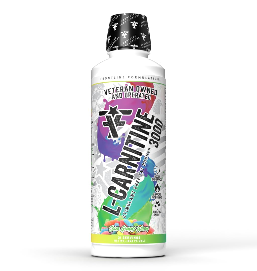dymatize liquid l carnitine 1100 Frontline Formulations 3000 Sour Gummy Worms L-Carnitine LS3 3000, Gummy vitamin d3 k2 magnesium Flavor:White Chocolate Peanut Butter