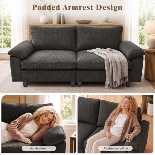 Image of 78 inch Loveseat Cloud Couch, Sectional Couches for Living Room