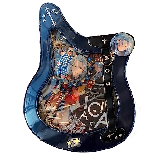 ITA Shoulder Bag ITA Bass Crossbody Bag ITA Japanese Guitar Bag Kawaii ITA PU Leather Cute Clear Window - Main Image
