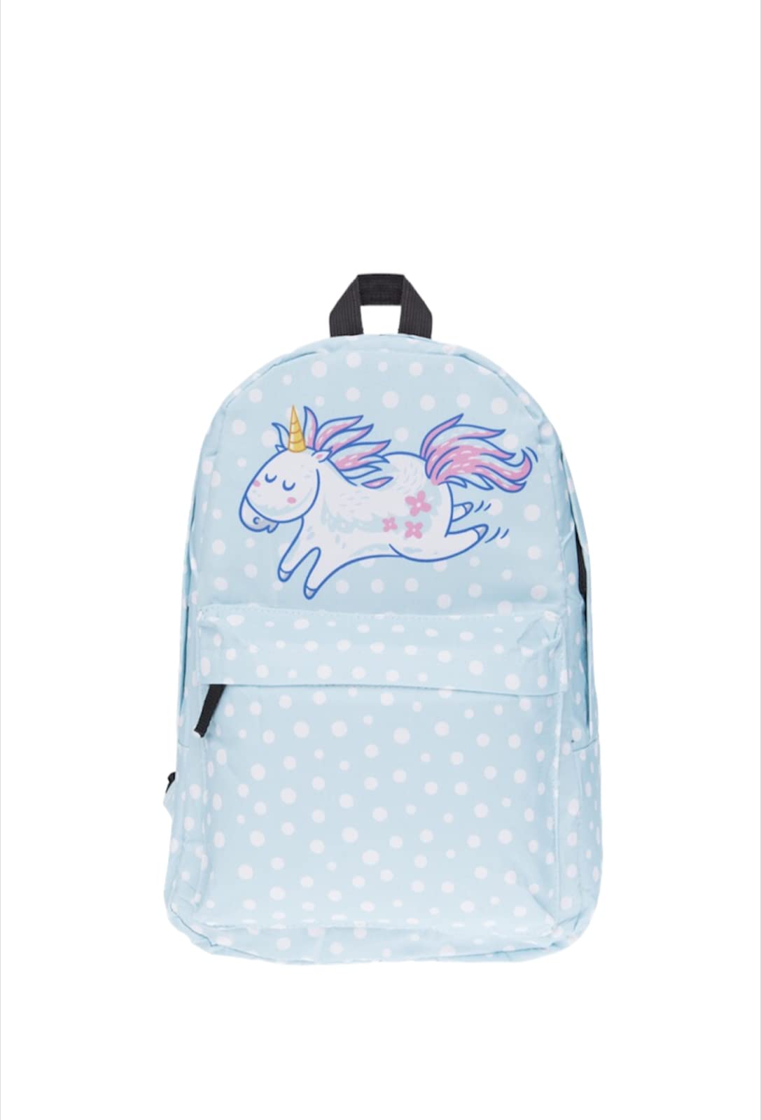 COOLBABYUnicorn Printed School Backpack Blue/WHITE/BLACK