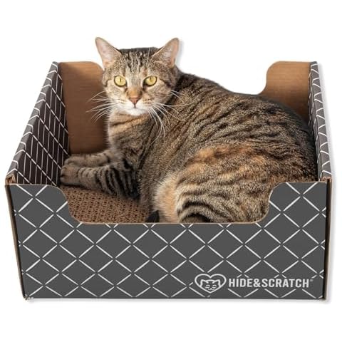 Hide & Scratch Cardboard Cat Scratcher and Bed Cover
