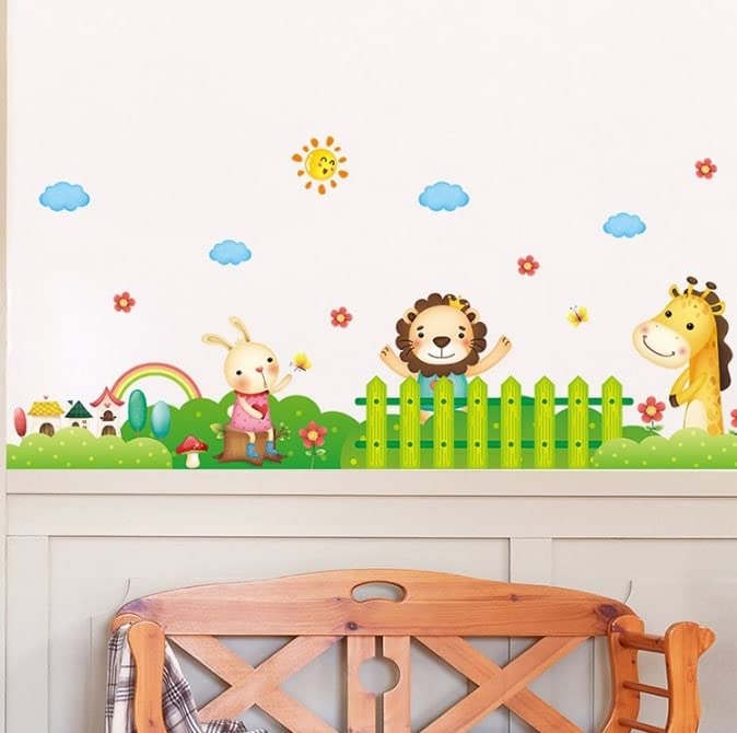 Giraffe and Buddies Wall Stickers 50 X 70 cm
