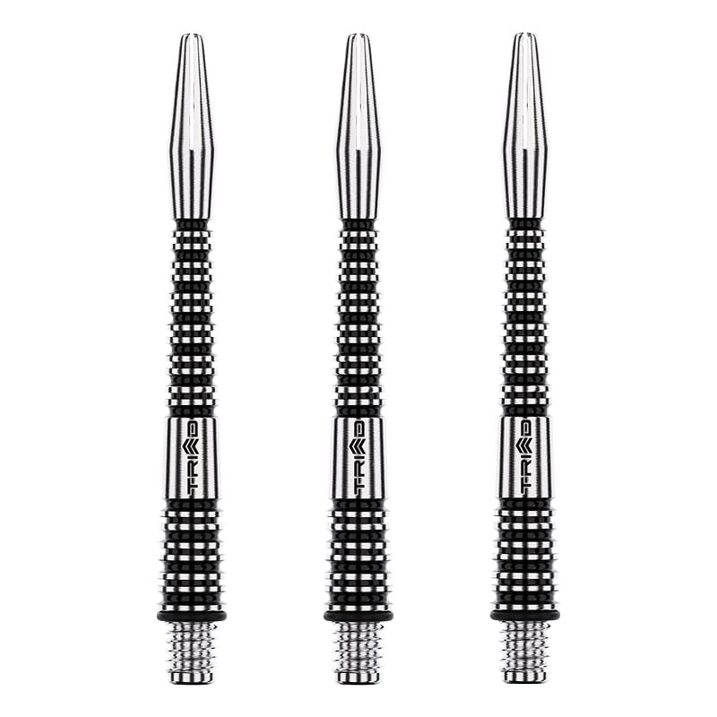 WINMAU Dart Shaft - Triad RX Aluminium Dart Stems - 1 Set per pack (3 darts Shafts in total) - Professional Darts Accessories - Black Medium Shafts - Image 2