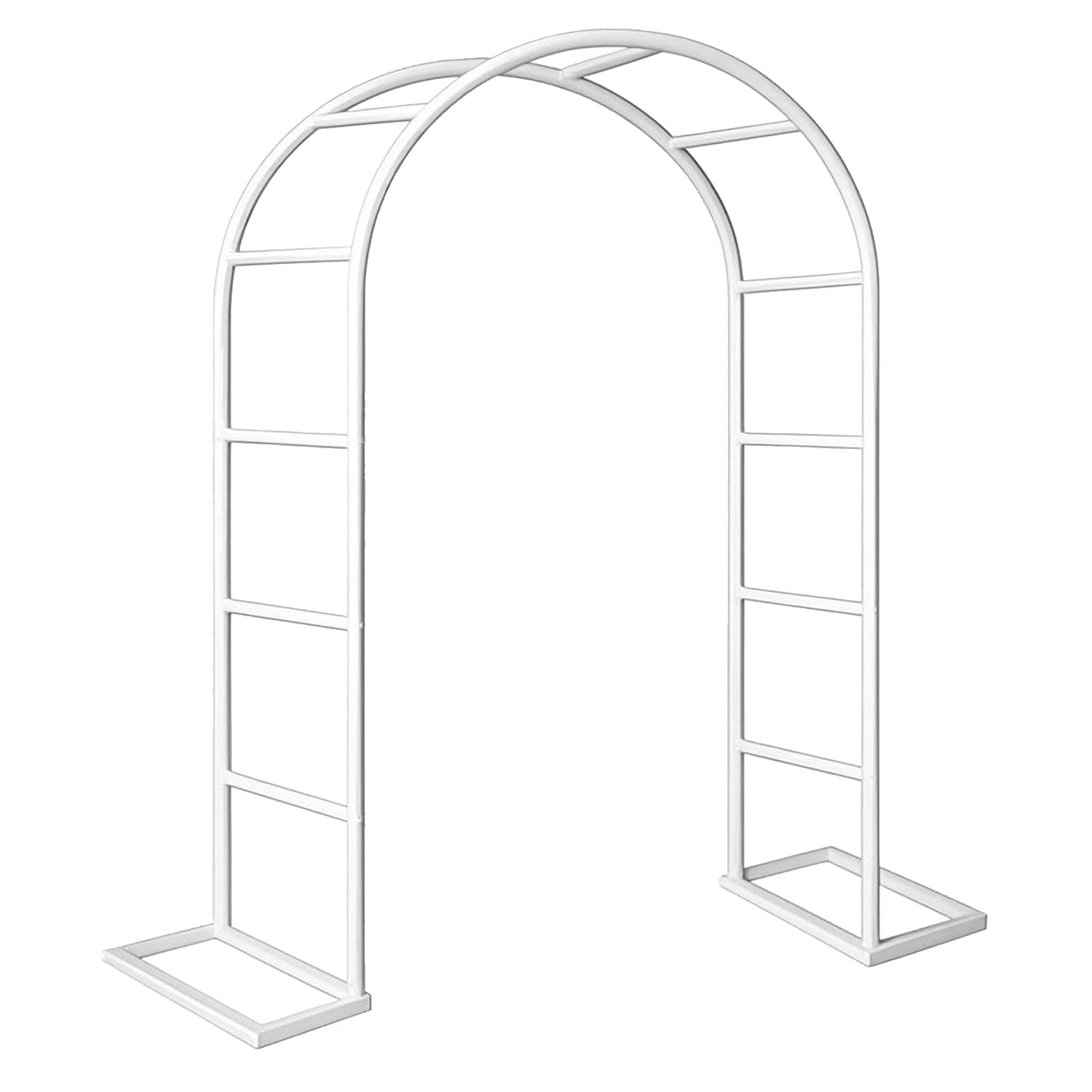 Treillis d'arche de jardin en métal robuste pour plantes grimpantes - 120 cm à 240 cm - Arbeurs d'extérieur réglables pour mariages, fêtes et décoration de jardin - Blanc - 120 x 220 cm (l x H)