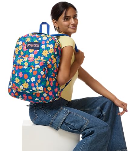 Image of JanSport SuperBreak One Backpack - Durable, Lightweight Bag with 1 Main Compartment, Front Utility Pocket with Built-in Organizer, Premium Backpack, Flower Market