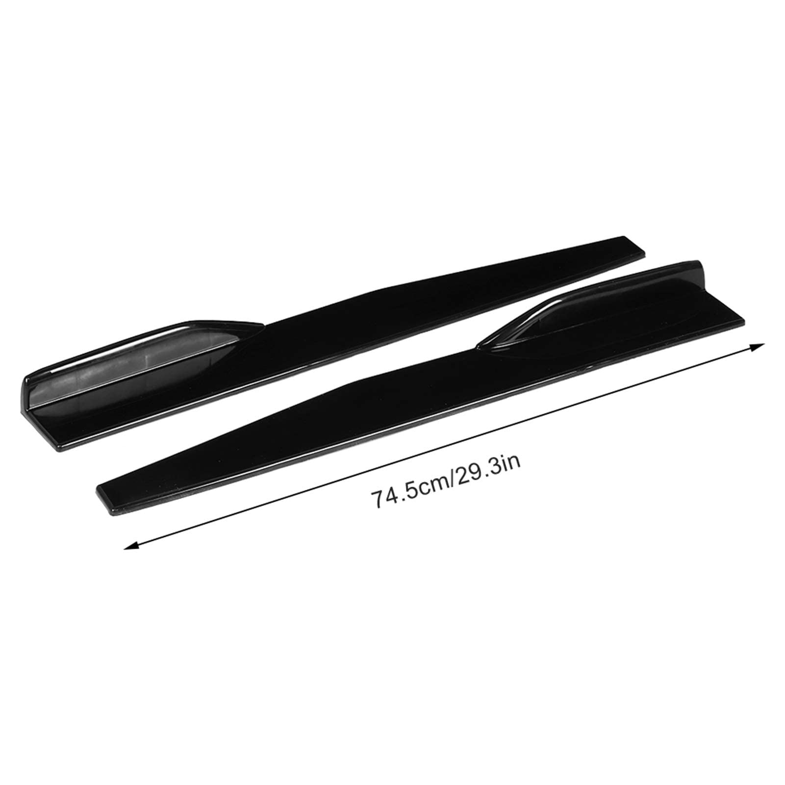 Minigonne Laterali, Yosoo 29.3in. Divisori Bilancieri per Minigonne Laterali Auto Protezione Antigraffio Universale Nero Lucido Modificato P per Minigonne Laterali Per Minigonne Laterali Divisori Bila
