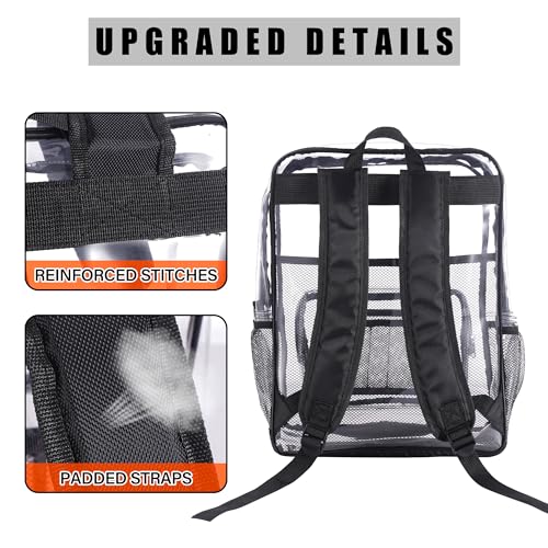 Clear Backpack Heavy Duty, Large, Black4
