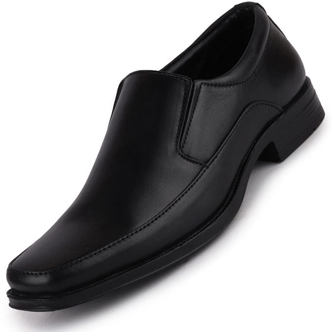 FAUSTO Mens Formal Leather Slip On Shock Absorber Sole Shoes (Black, Numeric_9) (B08J41BC1Q) Amazon Price History, Amazon Price Tracker