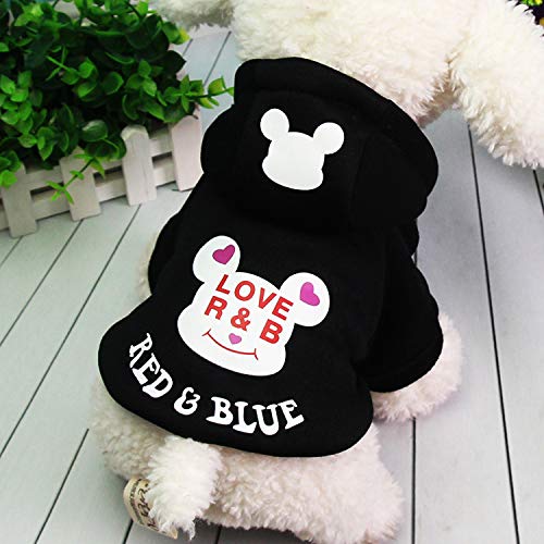 Gojira/Pet/Dog/Cat Woolen Hoodie/Winter Clothes (Black) (S) - 1 Count (B099F9JQYX) Amazon Price History, Amazon Price Tracker