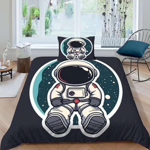 Parure de couette cosmic sky cadeau idéal lit simple avec taies - 3