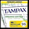 Tampax Organisch katoen, normaal, 96 stuks, 100% biologisch katoen met applicator