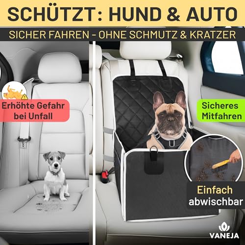 Hundeautositz fürs Auto – Sicher & wasserdicht – TÜV-geprüft – für kleine & mittlere Hunde