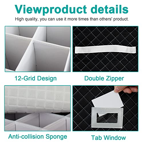 VERONLY China Storage Containers Stemware Storage Cases for 12 Wine