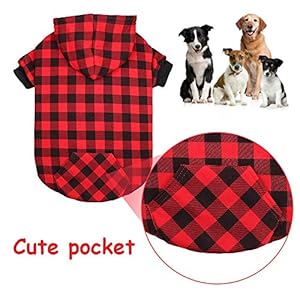 Red-Plaid-Dog-Hoodie-Sweater-for-Dogs-Pet-Clothes-with-Hat-and-PocketXL - Cucciolini Doodles   Red-Plaid-Dog-Hoodie-Sweater-for-Dogs-Pet-Clothes-with-Hat-and-PocketXL