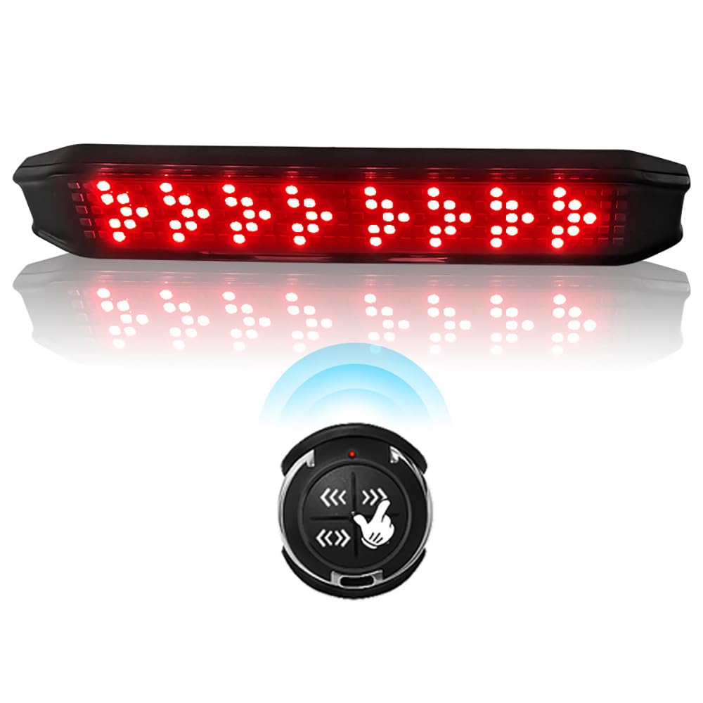 Luce Freno Per Bici, Fanale Posteriore Per Bici Con Telecomando, Indicatori Di Direzione Intelligenti, Segnale In 4 Modalità, Impermeabile E Alta Luminosità RGB, Adatto Per Biciclette, Motociclette,