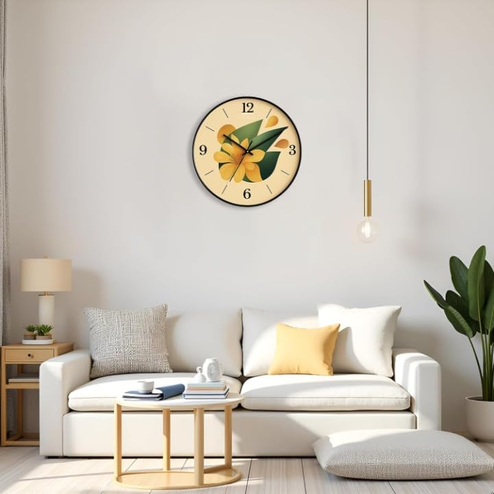 Image of Wall Clock 12 inch Silent Quartz Decorative Wall Clock Non-Ticking Classic Digital Clock Battery Operated Round Easy to Read Handheld Complete Home /Kitchen /Bedroom (408)