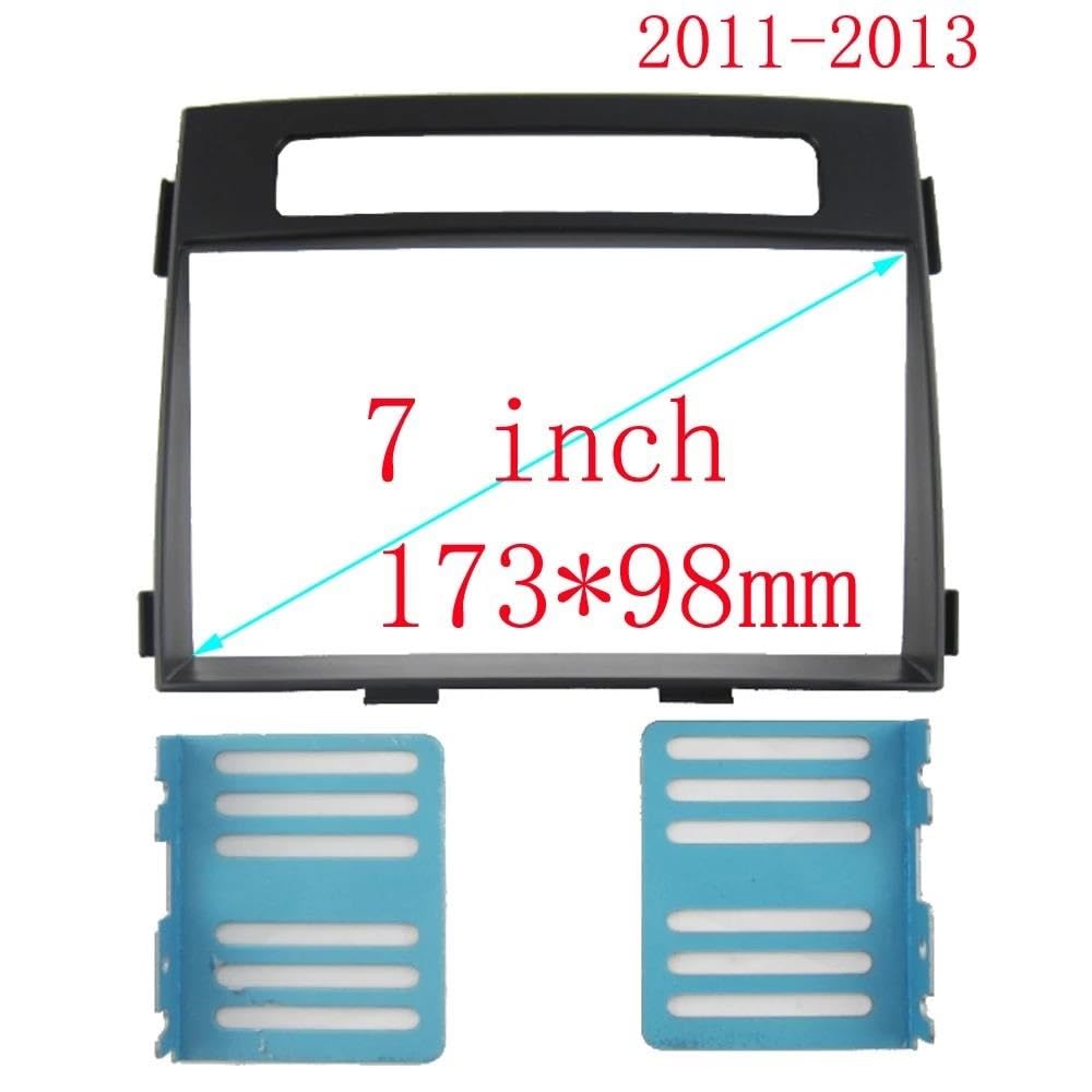 Cadre de façade d'autoradio 2DIN Voiture Stéréo Radio DVD Fascia Fascias Tableau De Bord Plaque Kit D’outils Pour Habillage Cadre Couverture Pour KIA Pour Soul 2011-2013 Autoradio tableau de bord
