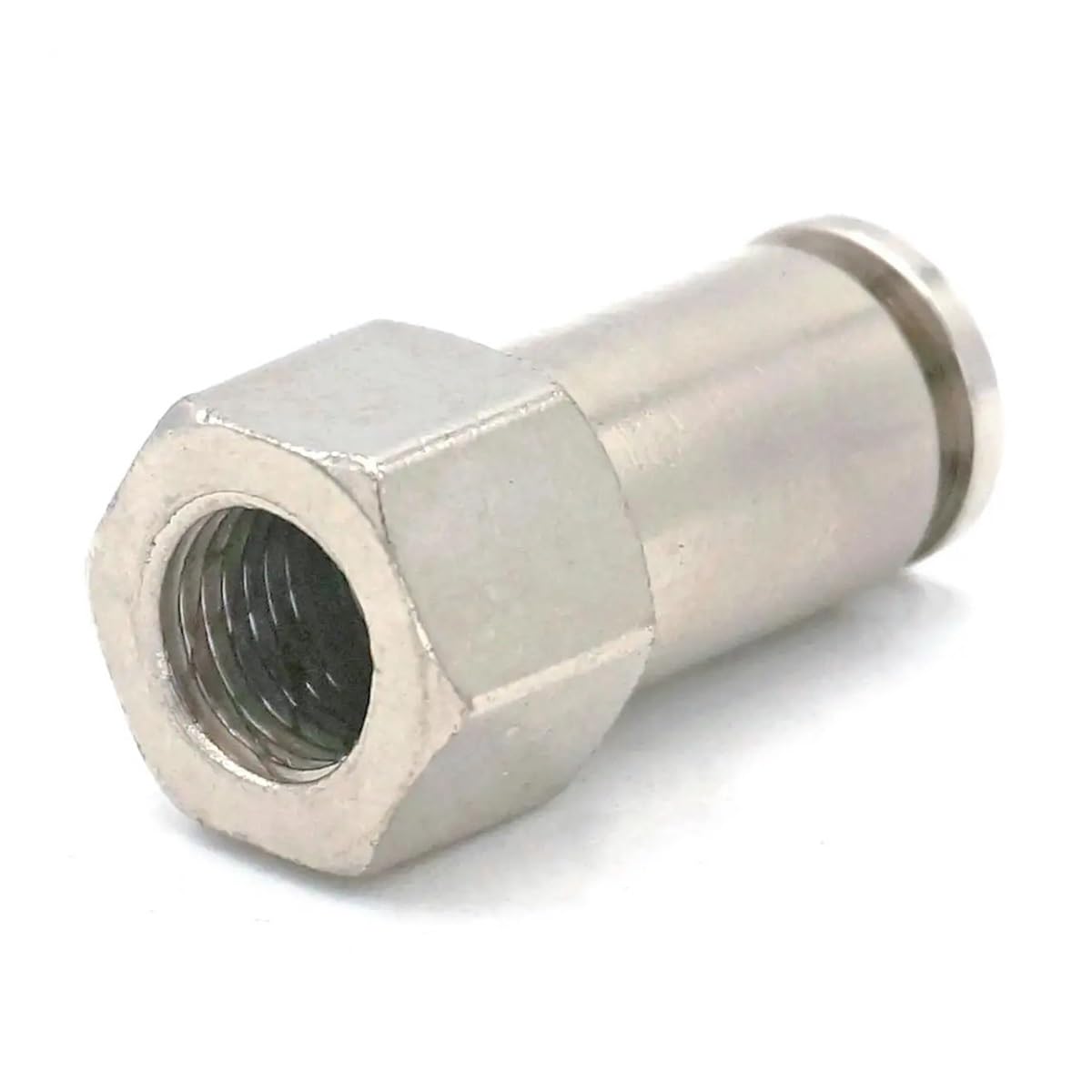 Rvblrdse Women's One Color 1/8" To Fit Tube O/D 6Mm Pneumatic Nickel Brass Push In Connector Union Quick Release Air Fitting Plumbing