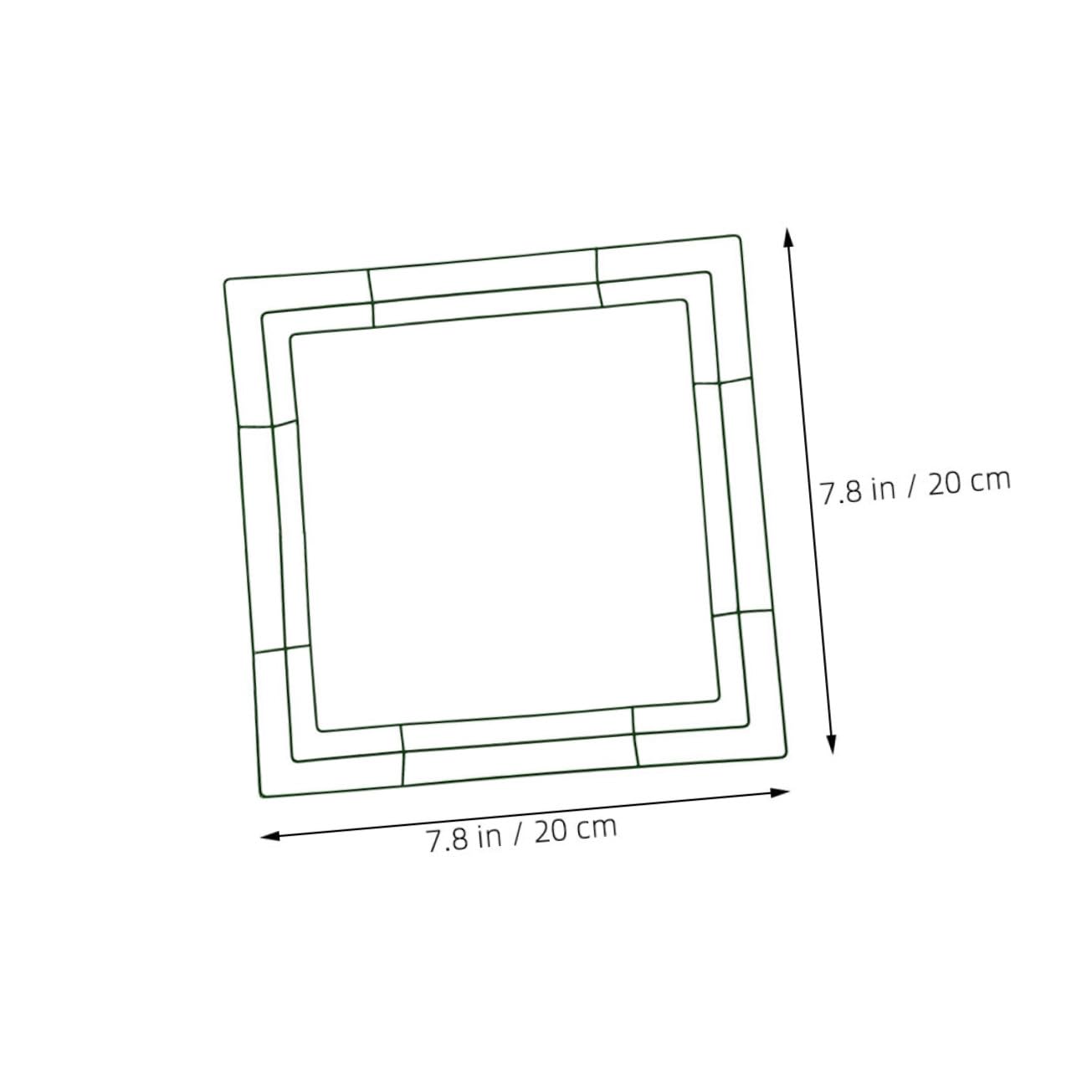 Cabilock Square Shaped Wreath Rack Wireframe Home Decor DIY Wreath Frame Ornament