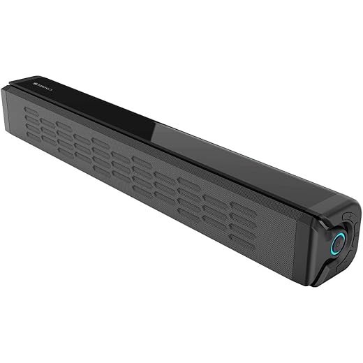 ZEBRONICS 42 Watts Bluetooth Soundbar, 7 Hours Playback, Powerful Dual Drivers, LED Indicator, Built-in Rechargeable Battery, Type C Charging, BTv5.0, mSD, AUX (Juke BAR 1610, Glossy Black)