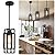 HFYOXK Black Pendant Lights Kitchen Island, Adjustable Modern Pendant Lights Fixture Farmhouse Mini Kitchen Pendant Lighting, Square Pendant Ceiling Hanging for Bedroom Dining Room Entryway Foyer