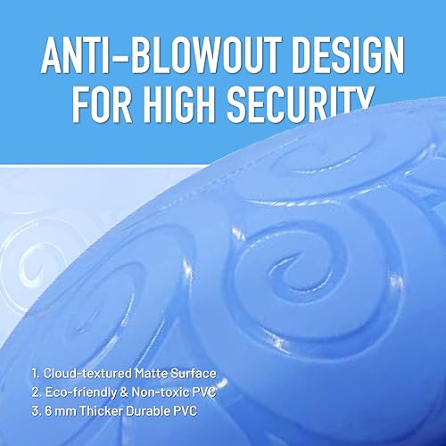 Image of ATIVAFIT Balance Ball Trainer - Half Exercise Ball with Inflation Pump & Resistance Bands - Anti-Burst PVC Stability Trainer for Home Gym, Yoga, Core Training - 660 lbs Capacity