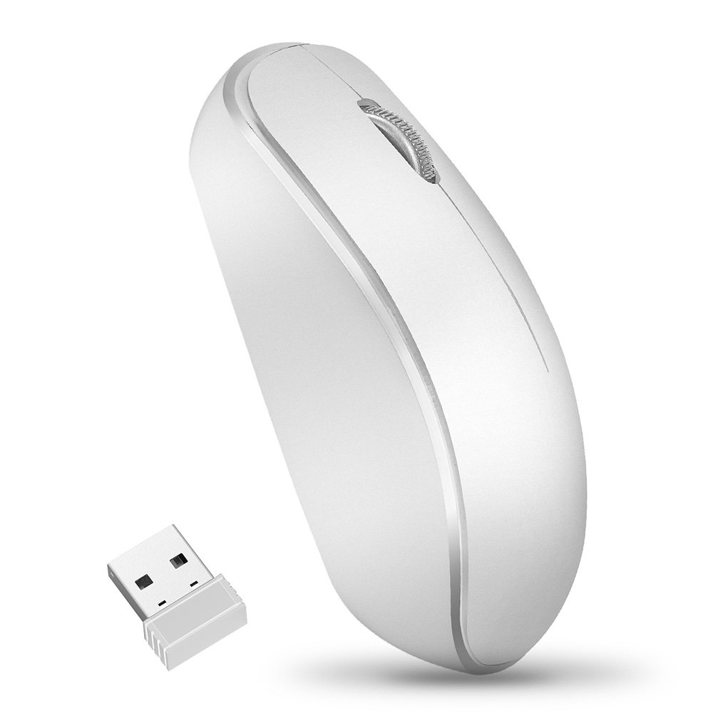 3nh® ZERODATE T16 2.4G 1600 DPI Wireless Portable Mobile Mouse 3-Button USB Optical Mouse with USB Receiver High-Definition Optical Sensor for PC Laptop Tablet Computer White |