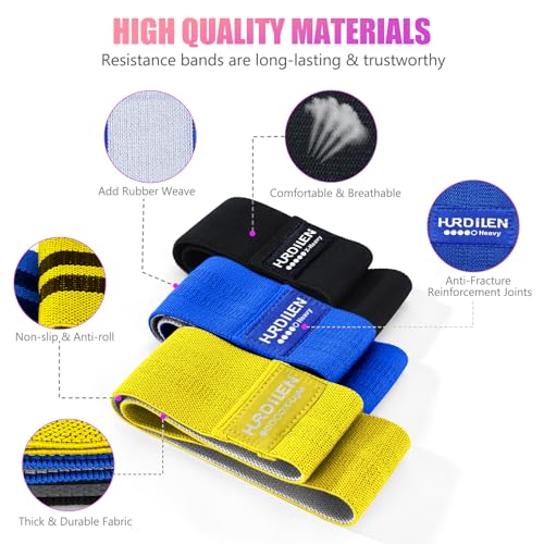 Image of Resistance Bands for Working Out, Exercise Workout Bands for Women & Men, 3 Levels Elastic Stretch Bands for Exercise with Carry Bag for Physical Therapy, Home Fitness, Strength Training, Yoga