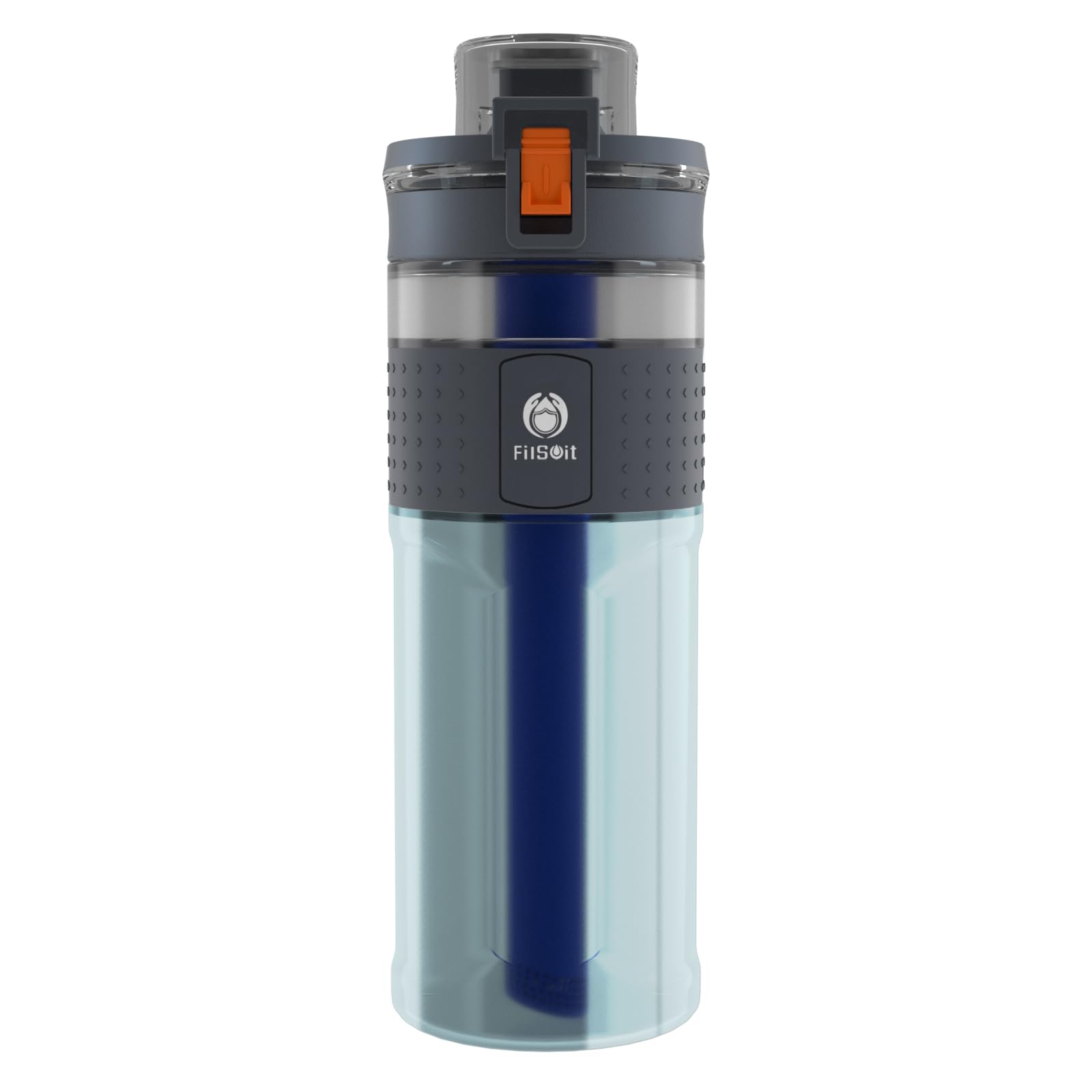 HISOIT Filter Water Bottle with Water Filtration straw Outdoor Water Purifier and Water Filtration Survival Emergency Hiking Travel and Backpacking 0.01μm Ultra-Filtration BPA Free 17oz — image 1