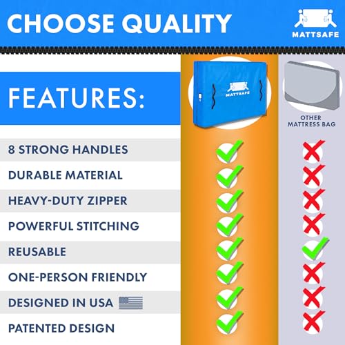 image for Nordic Elk Mattress Bags for Moving and Storage (Twin) Heavy Duty Movi