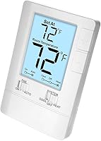 Miuputake V701 Non-Programmable Thermostat: 1 Heat/1 Cool Single-Stage, Easy DIY Install, White Backlight LCD