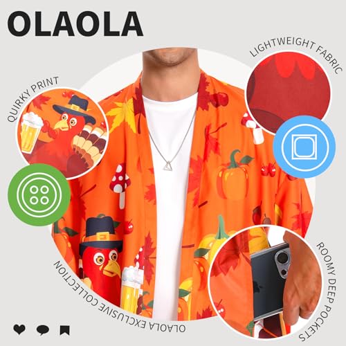 Image of OLAOLA Men Lightweight Kimono Robe with Belt Japanese Style Robe Jacket Casual Open Front Long Cardigan Cape Coat Outwear