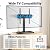 PERLESMITH Universal Swivel TV Stand for 24-60 inch TVs up to 99 lbs, 12 Height Adjustable Table Top TV Stand, TV Base Stand with Tempered Glass Base, Max VESA 400x400mm, PSTVS33