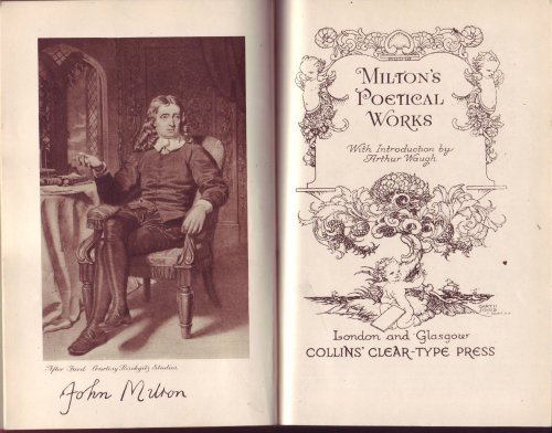 MILTON'S POETICAL WORKS B0011MNV8O Book Cover