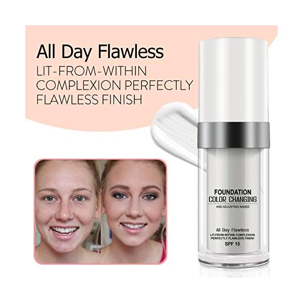 2PCS-Flawless-Colour-Changing-Warm-Skin-Tone-FoundationNaturally-Blends-Moisturizing-foundation-makeupLong-Lasting-Waterproof-Poreless-Liquid-Foundation-SPF-15-for-Face-Makeup 2PCS TLM Flawless Colour Changing Warm Skin Tone Foundation, Naturally Blends Moisturizing foundation makeup, Long Lasting Waterproof Lightweight Liquid Foundation SPF 15 for Face Makeup