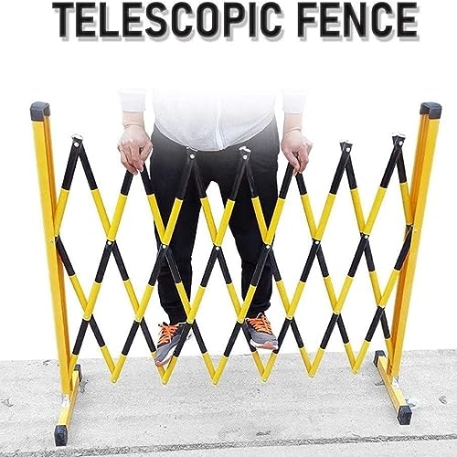 Puerta de Valla de tráfico Extensible - Barrera metálica retráctil de Seguridad para Zonas de Trabajo, entradas de vehículos, garajes y muelles de Carga - Fácil de Mover